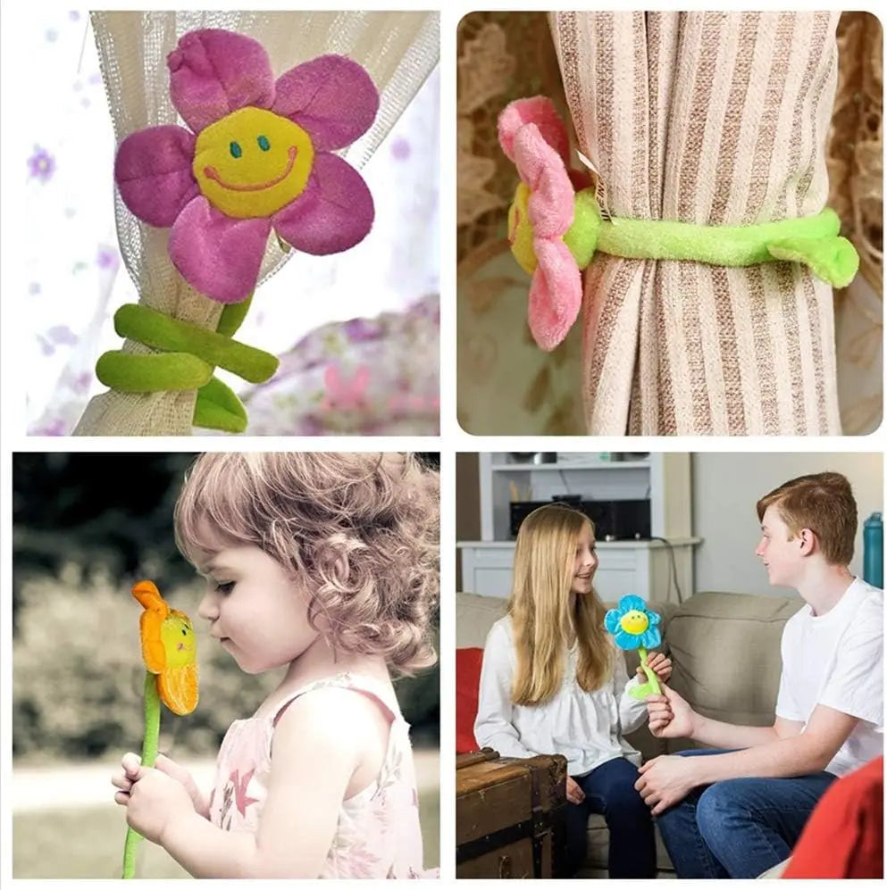 Smiling Sunflower Plush Flowers Smile Flowers Plush Bouquet Fake Flowers for Home Decor Wedding Birthday Mother’s Day Gifts