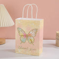5/10/20/30pcs Butterfly Party Gift Bags Hand-Held Kraft Paper Bag Wedding Mothers Day Kids Birthday Baby Shower Party Supplies