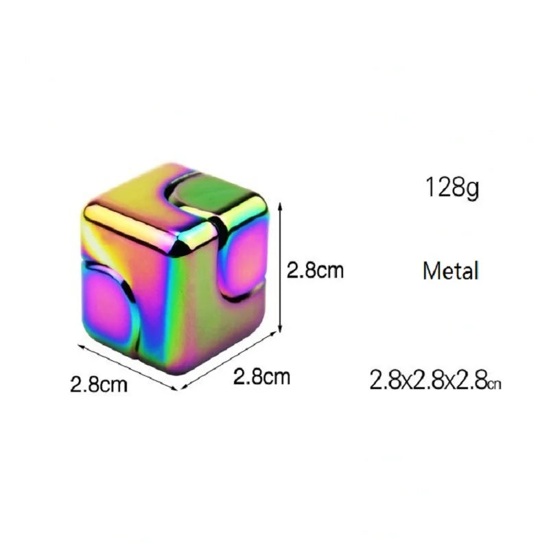 Square Decompression Spinning Top Dice Cube Anti-Anxiety Fingertip Toys Hand FigetS Spinner Early Learning Vent Toys Flipo Flip