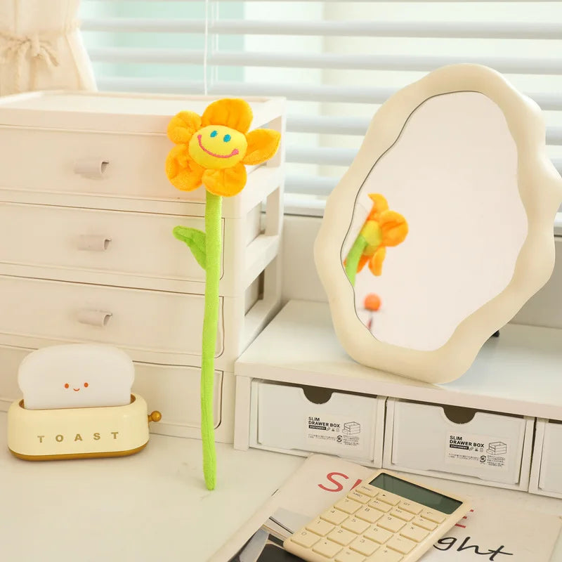 Smiling Sunflower Plush Flowers Smile Flowers Plush Bouquet Fake Flowers for Home Decor Wedding Birthday Mother’s Day Gifts