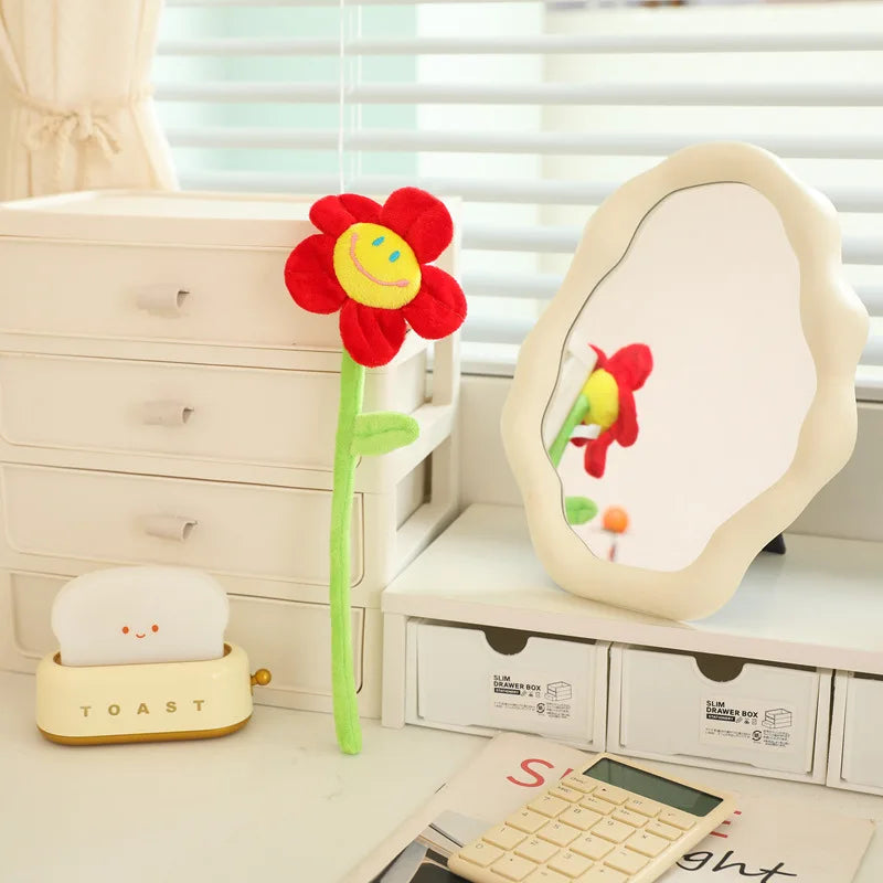 Smiling Sunflower Plush Flowers Smile Flowers Plush Bouquet Fake Flowers for Home Decor Wedding Birthday Mother’s Day Gifts