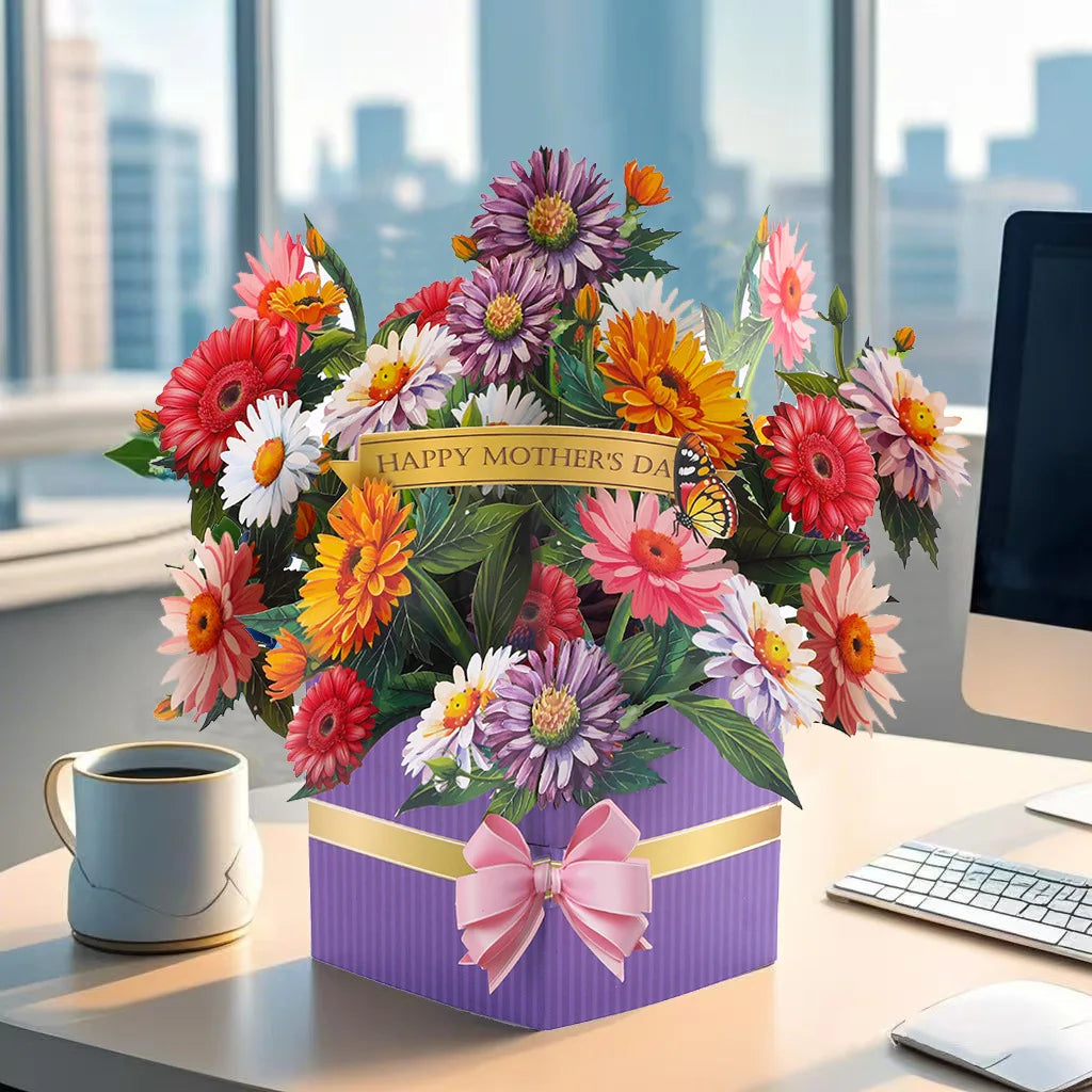 Paper Pop Up Floral Mother’s Day Card for Mom3D Floral Card Gifts for  Birthdays Anniversaries  Valentine's Day with Envelope