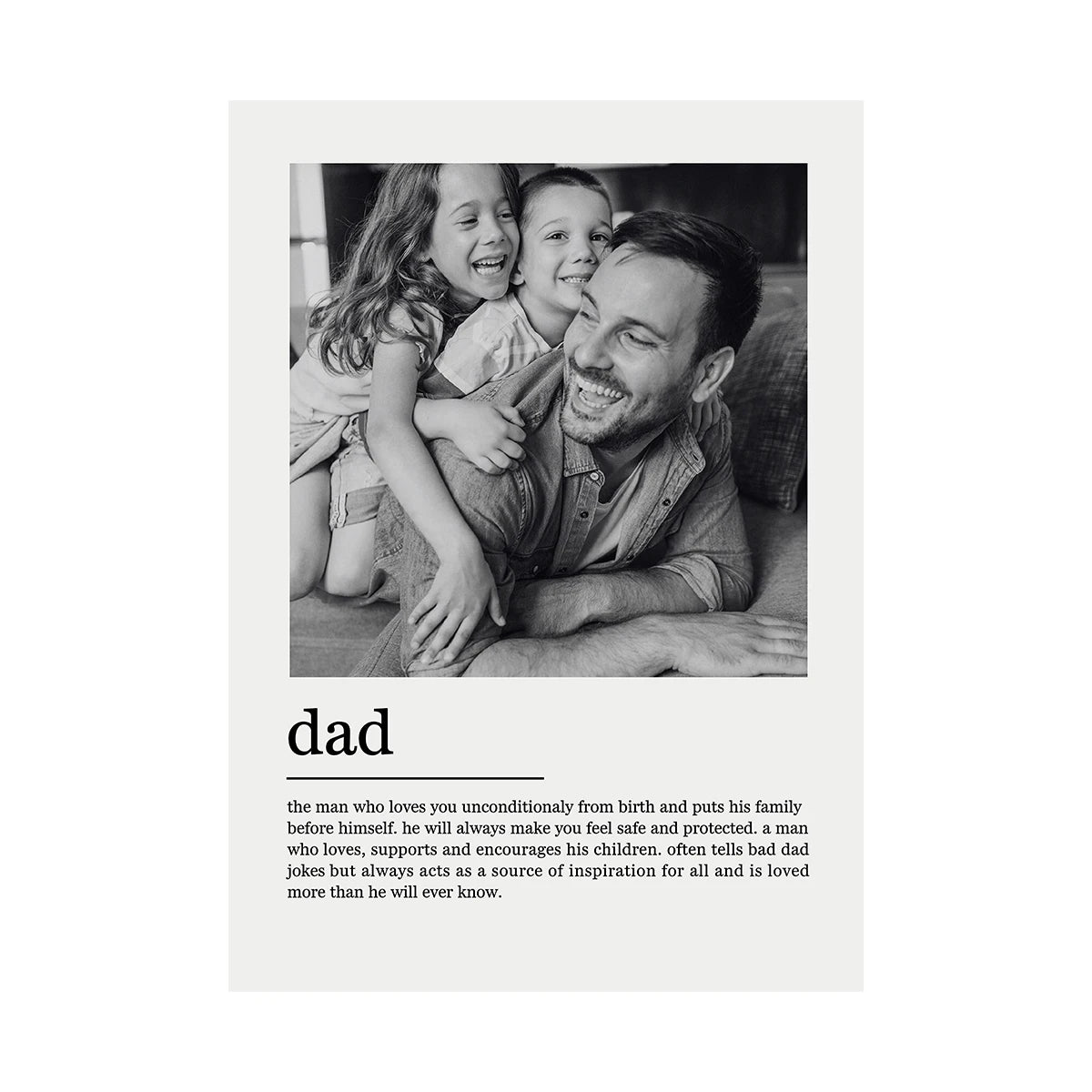 Custom Family Photo Canvas Painting Personalized Family Couple Wall Poster Picture for Home Decor Father's Day gift for Mother