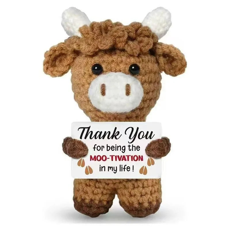 New Handmade Crochet Doll for Mom Dad Knitted Dog Positive Animal Dolls Birthday Fathers Mothers Day Custom Collectible Gift