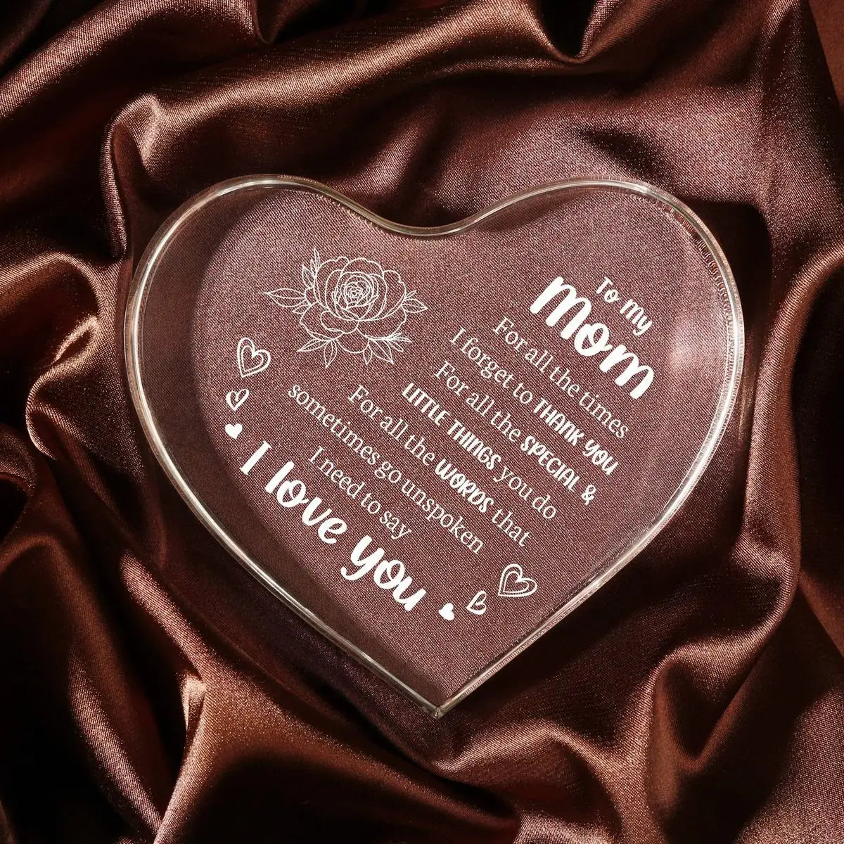 Heart-Shaped Acrylic Gifts for Mom | Best Birthday & Mother’s Day Presents | Unique Valentine’s Day Gift