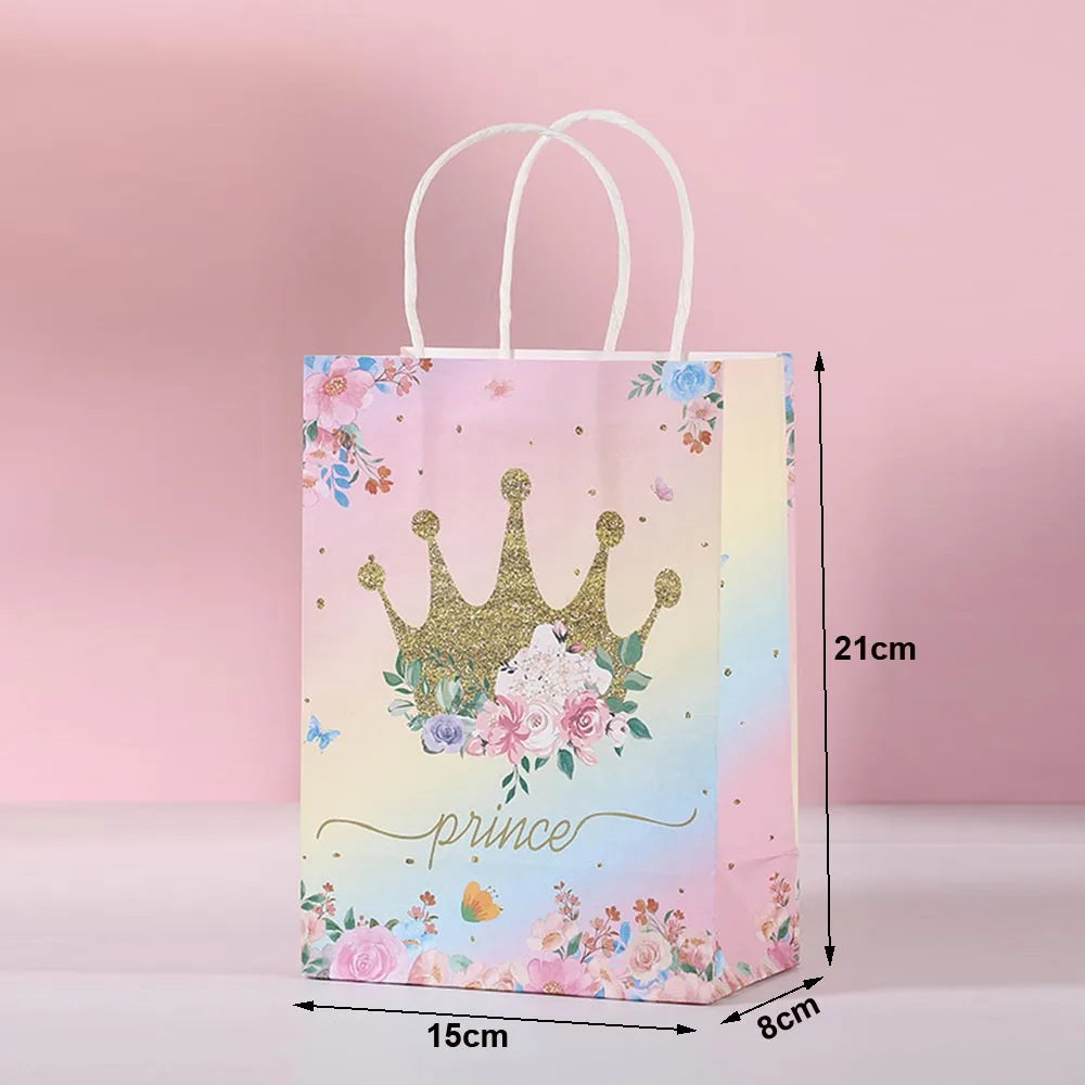 5/10/20/30pcs Butterfly Party Gift Bags Hand-Held Kraft Paper Bag Wedding Mothers Day Kids Birthday Baby Shower Party Supplies