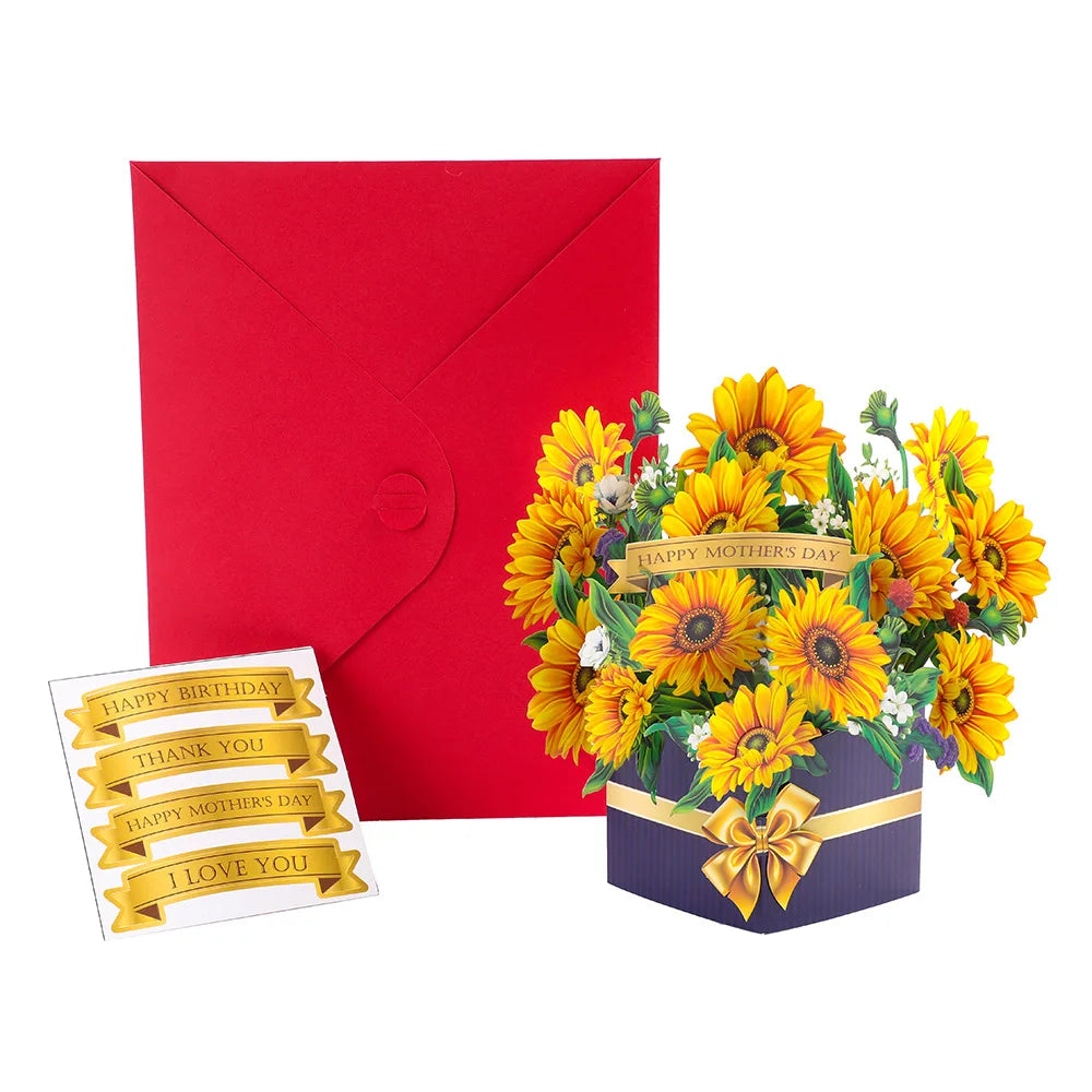 Paper Pop Up Floral Mother’s Day Card for Mom3D Floral Card Gifts for  Birthdays Anniversaries  Valentine's Day with Envelope