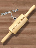 Custom Engraved Wooden Rolling Pin Personalized Text Baking Gift For Mom Grandma Pastry Cookware Home Decor Valentine Mother Day