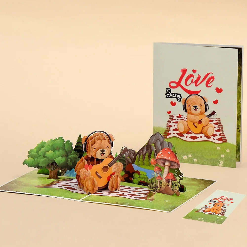 Premium 3D Pop Up Flower Bouquet Card Mothers Day Gift Valentines Day Anniversary Birthday Greeting Cards Thank You Wishes Gifts