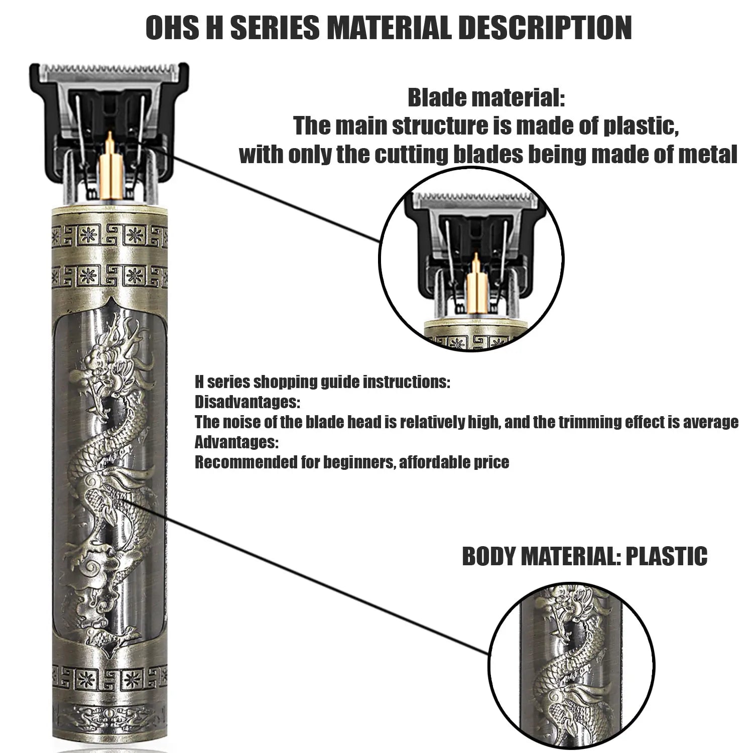 OHS Rechargeable T9 Cordless Hair Cutting Machine Electric Shaver For Men