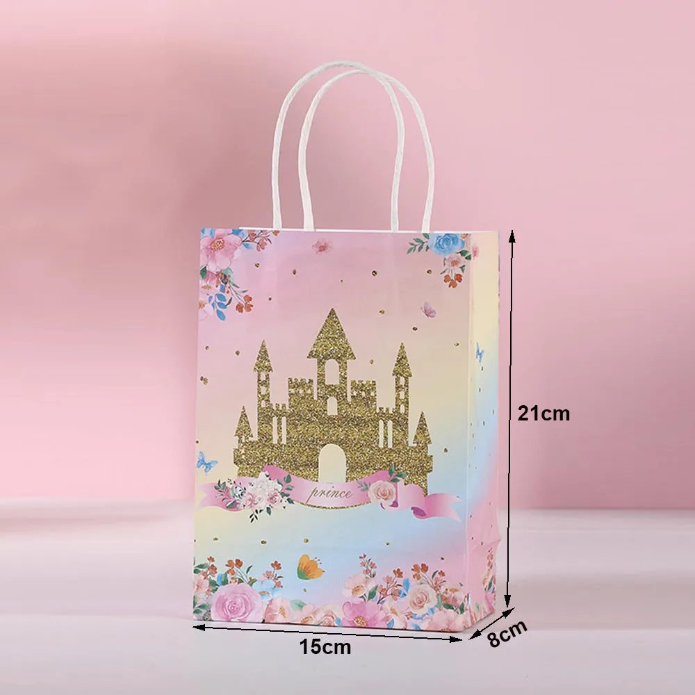 5/10/20/30pcs Butterfly Party Gift Bags Hand-Held Kraft Paper Bag Wedding Mothers Day Kids Birthday Baby Shower Party Supplies