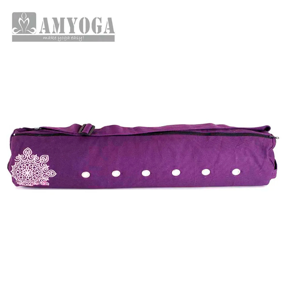 Canvas Yoga Mat Bag Single Shoulder Gym Mat Bag Fitness Sports Backpack Yoga Bag for 6-8mm Mat (Yoga mat not including)