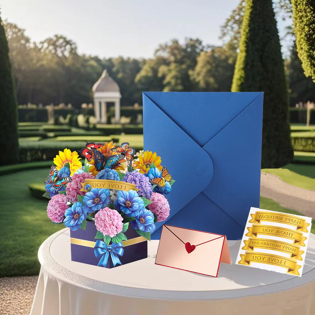 Paper Pop Up Floral Mother’s Day Card for Mom3D Floral Card Gifts for  Birthdays Anniversaries  Valentine's Day with Envelope