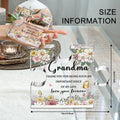 Grandma Gifts from Granddaughter Grandson 3.9 Inch Grandma Plaque Mothers Day Gift for Grandma Grandmother Birthday Gifts Grandm