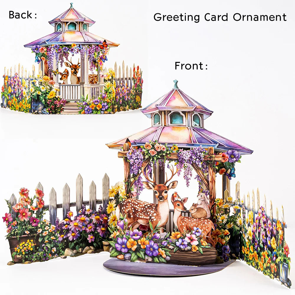 Premium 3D Pop Up Flower Bouquet Card Mothers Day Gift Valentines Day Anniversary Birthday Greeting Cards Thank You Wishes Gifts