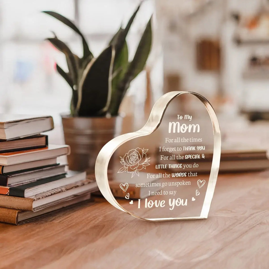 Heart-Shaped Acrylic Gifts for Mom | Best Birthday & Mother’s Day Presents | Unique Valentine’s Day Gift