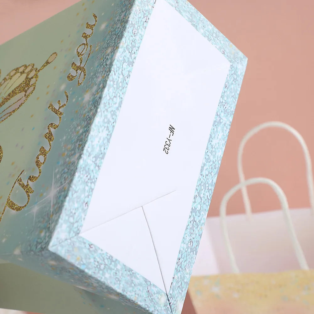 5/10/20/30pcs Butterfly Party Gift Bags Hand-Held Kraft Paper Bag Wedding Mothers Day Kids Birthday Baby Shower Party Supplies