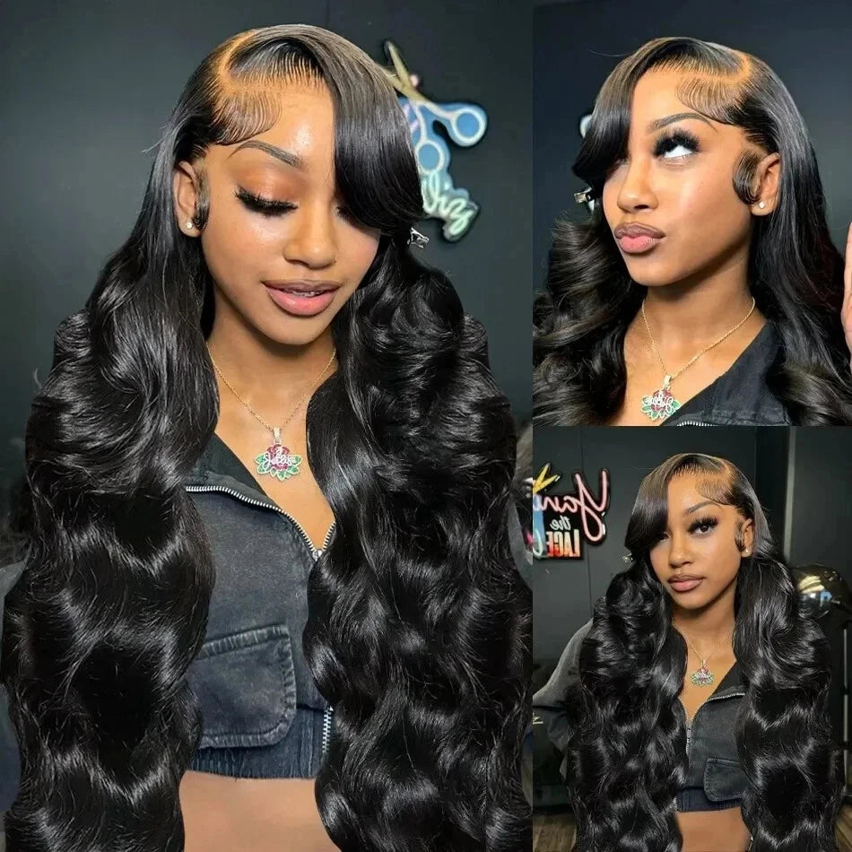 13x4 13x6 250 Density Body Wave Human Hair Wigs 32 36 Inches Lace Front Human Hair Wig Pre Plucked With Baby Hair For Women
