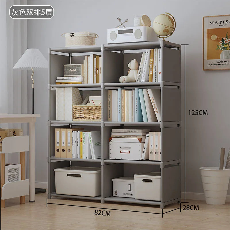 Multi-Layer Bookshelf Easy Assembly Bookcase Living Room Book Shelf Study Room Bedroom Storage Shelf Sundries Toys Cabinet