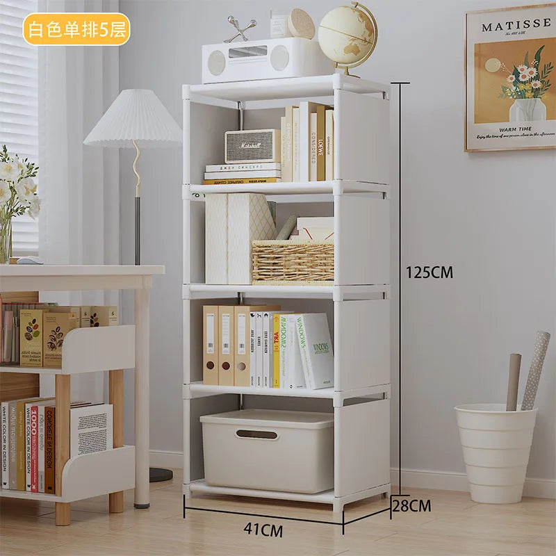 Multi-Layer Bookshelf Easy Assembly Bookcase Living Room Book Shelf Study Room Bedroom Storage Shelf Sundries Toys Cabinet
