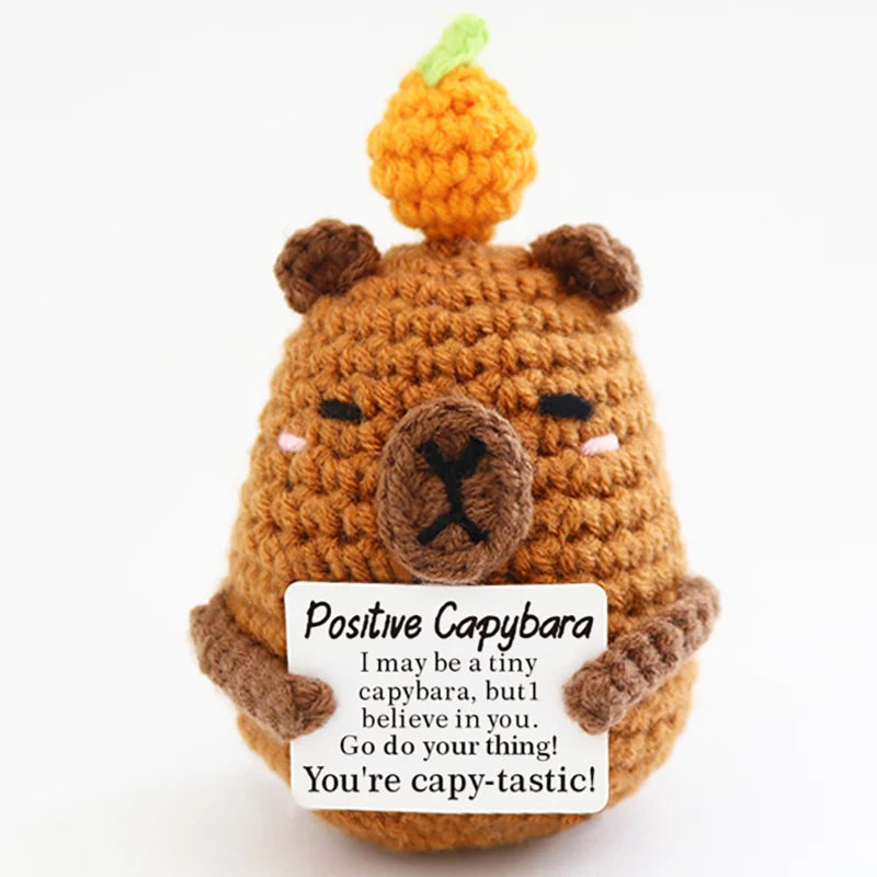 New Handmade Crochet Doll for Mom Dad Knitted Dog Positive Animal Dolls Birthday Fathers Mothers Day Custom Collectible Gift
