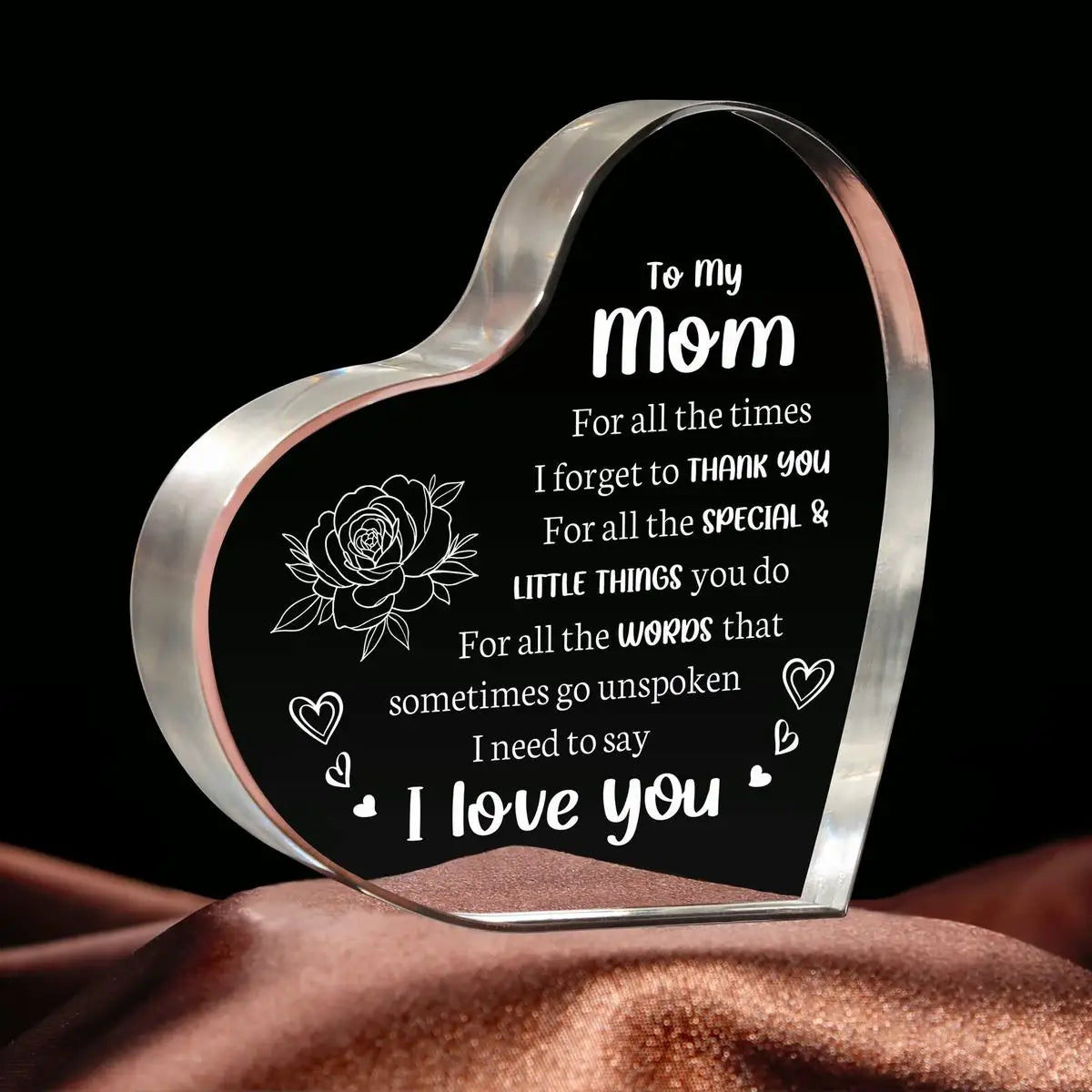 Heart-Shaped Acrylic Gifts for Mom | Best Birthday & Mother’s Day Presents | Unique Valentine’s Day Gift