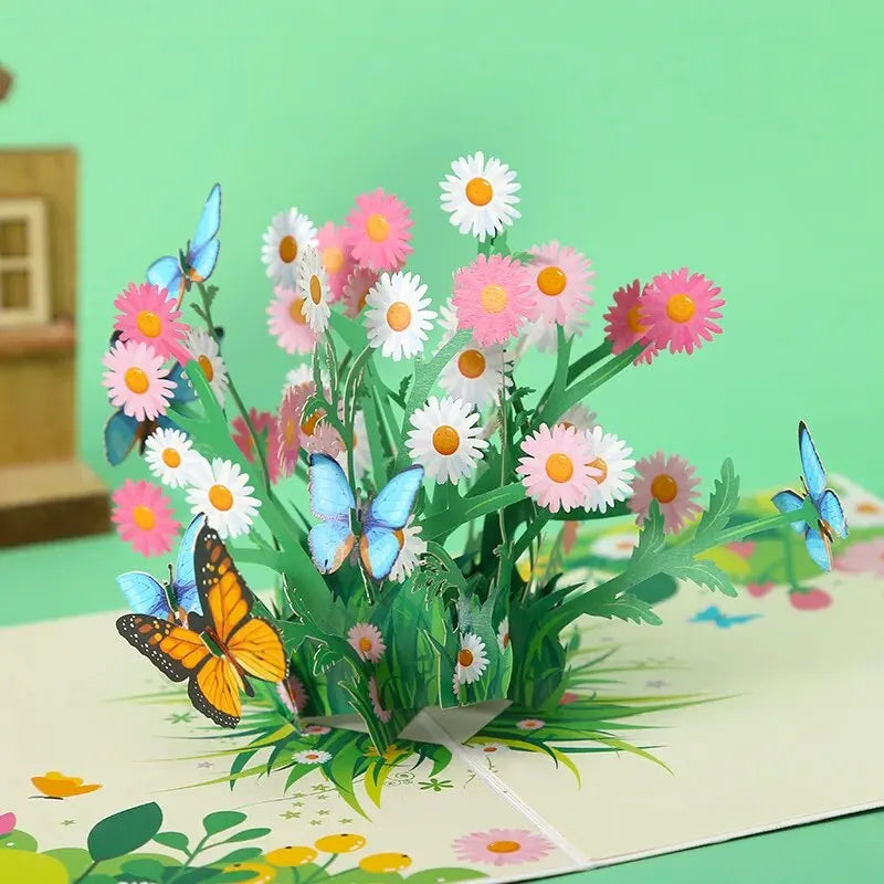 1pcs 3D Butterfly Pop Up Card, Valentine's Day, Mother, Anniversary, Wedding Invitation Greeting, Birthday Gift, Thank You