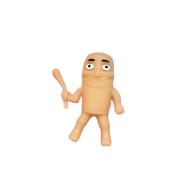 Kawaii Tung Tungtung Sahar Squeeze Toys Collectible Viral Brainrot Fidget Toy Wooden Stick Man Anti Stress Reliever Toys Figet