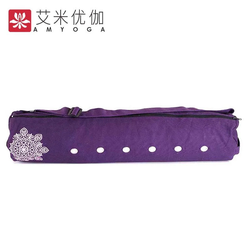 Canvas Yoga Mat Bag Single Shoulder Gym Mat Bag Fitness Sports Backpack Yoga Bag for 6-8mm Mat (Yoga mat not including)