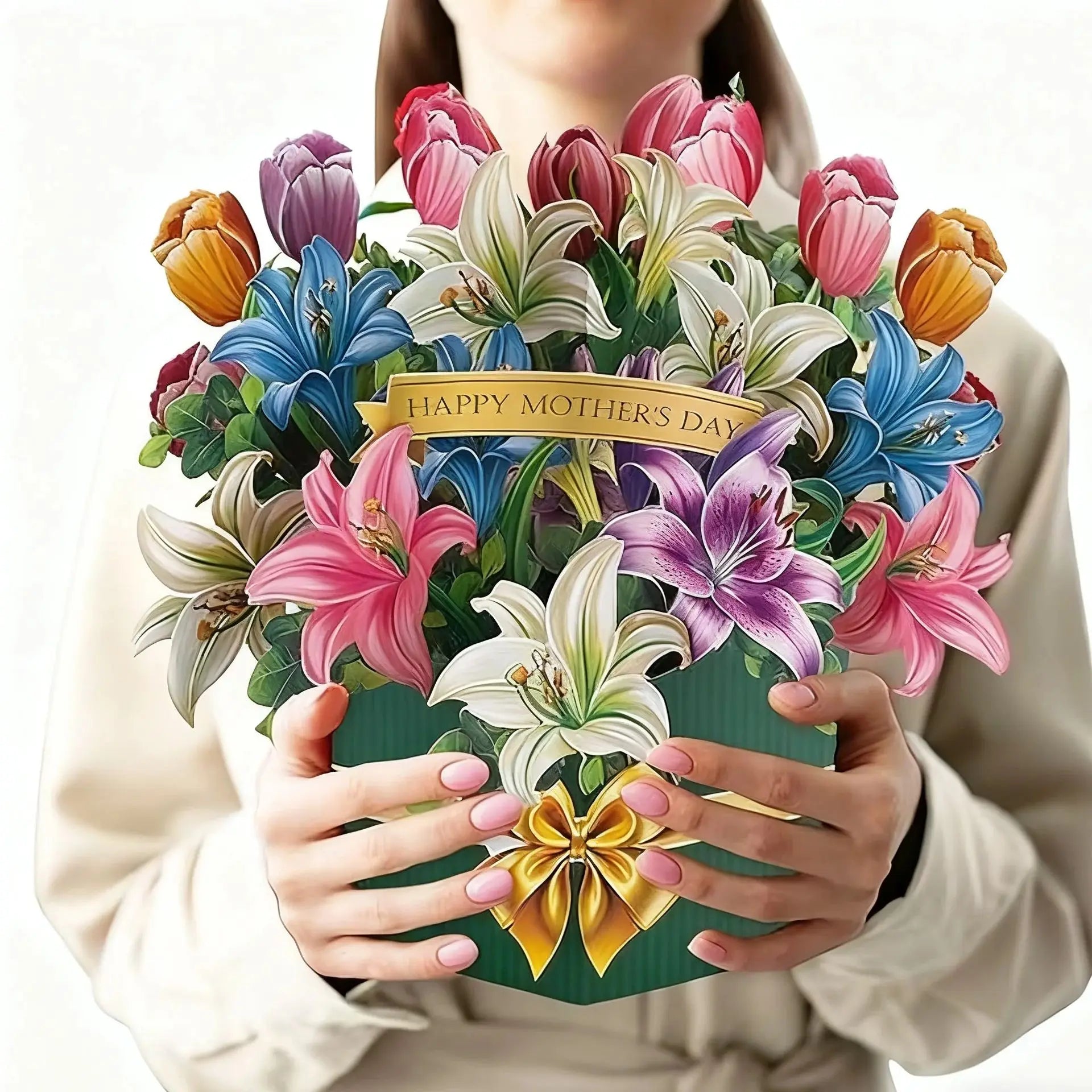 Paper Pop Up Floral Mother’s Day Card for Mom3D Floral Card Gifts for  Birthdays Anniversaries  Valentine's Day with Envelope
