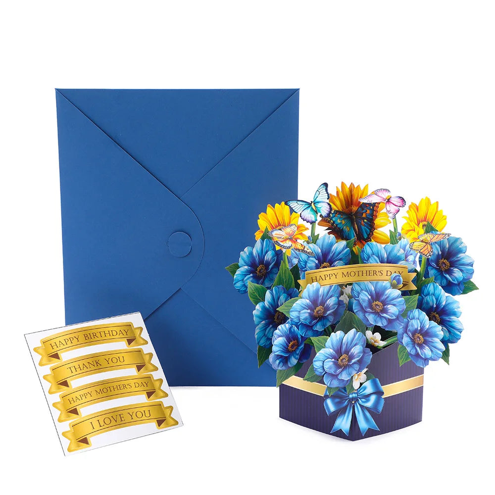 Paper Pop Up Floral Mother’s Day Card for Mom3D Floral Card Gifts for  Birthdays Anniversaries  Valentine's Day with Envelope