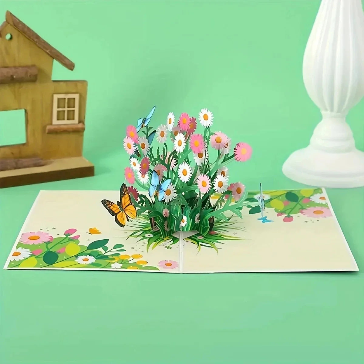 1pcs 3D Butterfly Pop Up Card, Valentine's Day, Mother, Anniversary, Wedding Invitation Greeting, Birthday Gift, Thank You