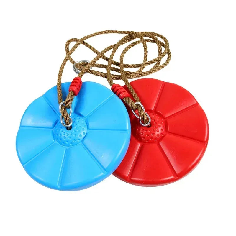 Children's Disc Swing, Indoor and Outdoor Sports for Kids, Red and Blue Thickened Octagonal Petal Swing, Hanging Swing Toy, Rock