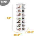 7-Tier Rotating Shoe Rack Tower, 360 Spinning Storage Carousel for Shoes & Handbags, Space-Saving Closet Organizer