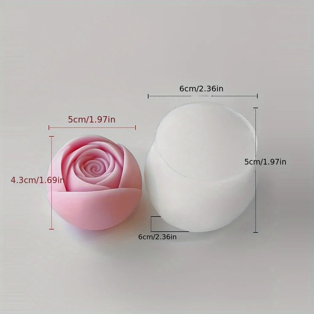 Multi Size Rose Bud Candle Silicone Moulds Stack Flower Resin Making Tools Plant Gypsum Birthday Party Decor Mother’s Day Gifts