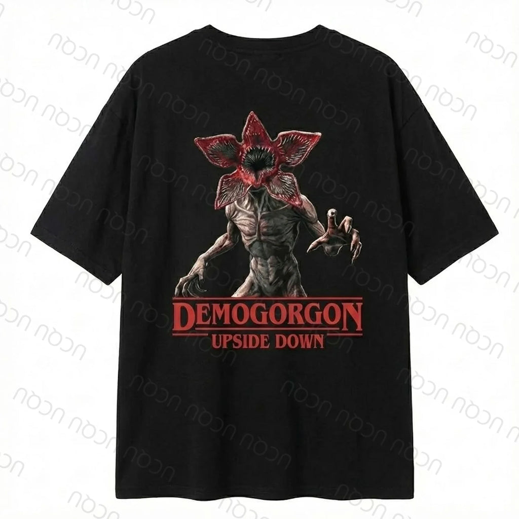 2026 UCQU Demogorgon  The Upside Down Pajamas Set Couple Matching Demogorgon Short Sleeve Tee Pants Valentines Day Gift Homewear